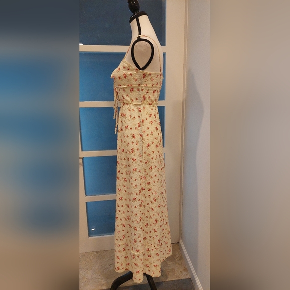 See You Monday Cream and Red Floral Maxi Dress - Picture 4 of 6